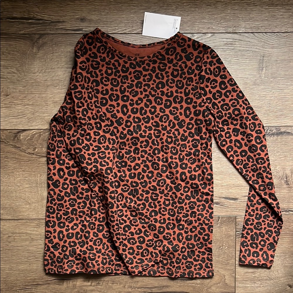 Leopard Print Long Sleeve Top
